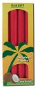 Aloha Bay Palm Wax Candles Palm Taper 9in Unscented Red 4 pk