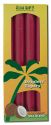Aloha Bay Palm Wax Candles Palm Taper 9in Unscented Burgundy 4 pk