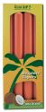 Aloha Bay Palm Wax Candles Palm Taper 9in Unscented Dark Orange 4 pk