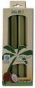 Aloha Bay Palm Wax Candles Palm Taper 9in Unscented Quartet Olive Green 4 pk