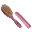 Ambassador Hairbrushes (By Faller) Baby Brushes Brush & Comb Set Pink 5129
