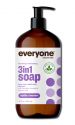 EO Products EO 3 In 1 Everyone Soap: Shower Gel, Bubble Bath, Shampoo Vanilla Lavender 32 oz