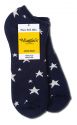 Maggies Functional Organics Footie Socks Star Navy 9-11