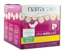 Natracare Cool Comfort Pads And Shields Ultra Extra Pads Normal with Wings 12 ct
