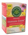 Traditional Medicinals Organic Tea (16 Bags Per Box) Immune Zoom Lemon Ginger Caffeine Free 16 ct