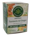 Traditional Medicinals Organic Tea (16 Bags Per Box) Turmeric with Meadowsweet & Ginger 16 ct