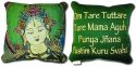 CIRCLES OF LIGHT CIRCLES OF LIGHT PILLOW 14 X 14 White Tara Mantra