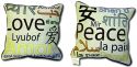 CIRCLES OF LIGHT CIRCLES OF LIGHT PILLOW 14 X 14 Love and Peace