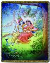 CIRCLES OF LIGHT CIRCLES OF LIGHT TAPESTRY THROW 68 X 48 Radhe & Krishna
