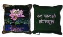 CIRCLES OF LIGHT CIRCLES OF LIGHT PILLOW 14 X 14 Pink/White Lotus Om NamahShivayah