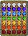 CIRCLES OF LIGHT CIRCLES OF LIGHT TAPESTRY THROW 68 X 48 Buddha Faces Chakra