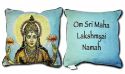 CIRCLES OF LIGHT CIRCLES OF LIGHT PILLOW 14 X 14 Lakshmi Orange Lotus Mantra