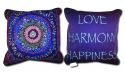 CIRCLES OF LIGHT CIRCLES OF LIGHT PILLOW 14 X 14 Green Heart with Love, Harmony & Happiness