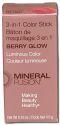 Mineral Fusion Cheeks 3 in 1 Color Stick Berry Glow .35 oz