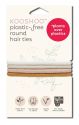 KOOSHOO Plastic Free Hair Accessories Round Hair Ties Golden Fibres 4pk