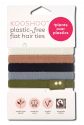 KOOSHOO Plastic Free Hair Accessories Flat Hair Ties Classics 5 pk