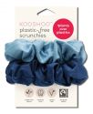 KOOSHOO Plastic Free Hair Accessories Scrunchies True Blue 2 pk