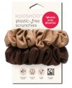 KOOSHOO Plastic Free Hair Accessories Scrunchies Macchiato Brown 2 pk
