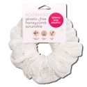 KOOSHOO Plastic Free Hair Accessories Honeycomb Scrunchie Coconut Milk