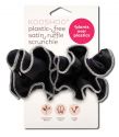 KOOSHOO Plastic Free Hair Accessories Ruffle Scrunchie Tuxedo