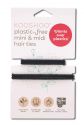 KOOSHOO Plastic Free Hair Accessories Mini & Midi Hair Ties Black 4 pk