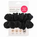 KOOSHOO Plastic Free Hair Accessories Scrunchies All Black 2 pk