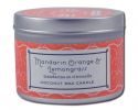 Pure Plant Home Coconut Wax in a Silver Tin Mandarian Orange/Lemongrass 3 oz