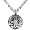 Natures Alchemy Diffuser Pendant Necklaces Celtic Green Amazonite Antiquity