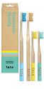 F.E.T.E. Multi Pack Bamboo Toothbrush Family Pack Multi Color 4 pk