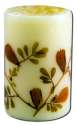 Auroshikha Cylindrical (1.75 in x 2.75 in)(4.6 cm) Flower Candles Citronella
