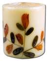 Auroshikha 3 in Pillar (2.75 in x 3 in) Flower Candles Musk