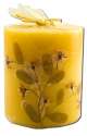 Auroshikha 3 in Pillar (2.75 in x 3 in) Flower Candles Patchouli