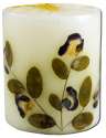Auroshikha 3 in Pillar (2.75 in x 3 in) Flower Candles Rose