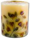 Auroshikha 3 in Pillar (2.75 in x 3 in) Flower Candles Tuberose