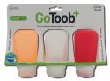 Humangear go Toob+ 3 pk Medium 2.5 oz Clear/Red/Orange