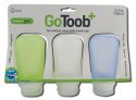 Humangear go Toob+ 3 pk Large 3.4 oz Clear/Green/Blue