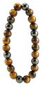 Zorbitz Inc. Lucky Magnetic Hematite Bracelets Tigers Eye - Protection/Happiness