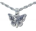 Lotus Light Pure Essential Oils Diffuser Necklace Butterfly Necklace