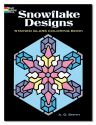 Snowflake Design Stained Glass Coloring Book